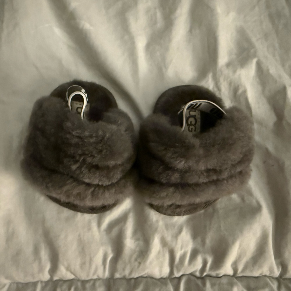 Infant Baby UGG Gray Shearling slippers